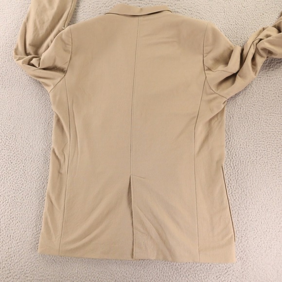 UNIQLO U Womens Blazer Jacket XL Tan Brown Two Button‎ Career Office - Picture 11 of 16